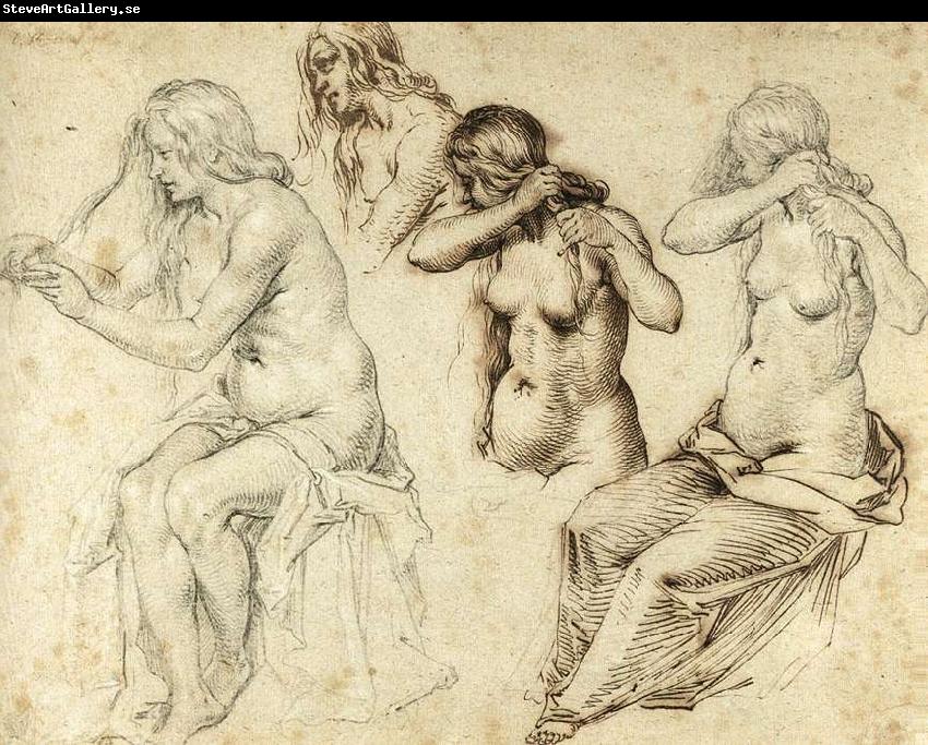 GHEYN, Jacob de II Four Studies of a Woman ds